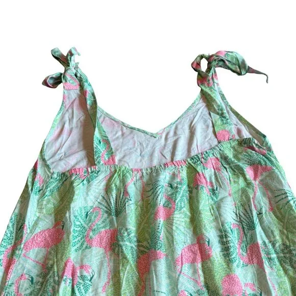 Kenny Flowers The Sunshine State Vacation Maxi Dress Flamingo Beach Size Large - Picture 7 of 12